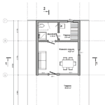 Каркасная баня 23 м² (+ терраса 37 м²) — изображение 6
