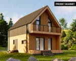 Проект каркасного двухэтажного дома 100 м²