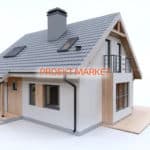 Классный проект двухэтажного дома 125 м²