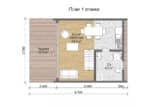 A-frame проект дома 33 м² (+ терраса 10 м²) — изображение 2