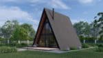 A-frame проект дома 77 м² (+ терраса 40 м²)