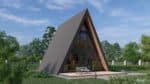 A-frame проект дома 77 м² (+ терраса 40 м²) — изображение 7