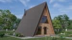 A-frame проект дома 77 м² (+ терраса 40 м²) — изображение 4