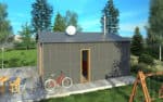 Каркасная баня 23 м² (+ терраса 37 м²) — изображение 3