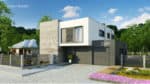 Премиум проект двухэтажного дома с плоской крышей 239 м²