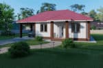 S-145 Одноэтажный дом 10.7х8.9 PROEKT MARKET SHOP SF