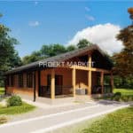 Проект дома из профилированного бруса 79 м²  (+ терраса 22 м²)