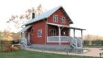 Проект каркасного двухэтажного дома 90 м² (+ терраса 15 м²)