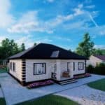 Проект одноэтажного дома 122 м²