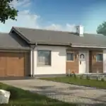 Проект дома с гаражом 97 м² (гараж 30 м²)