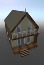 Проект каркасного двухэтажного дома 100 м² — изображение 10