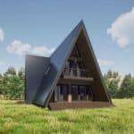 A-frame проект дома 135 м² (+ терраса 25 м²)