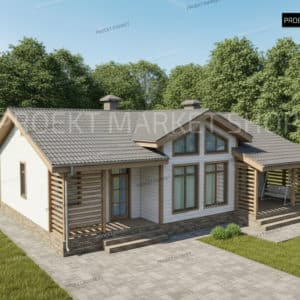 Каркасный проект дома со вторым светом - proekt-market-shop.ru