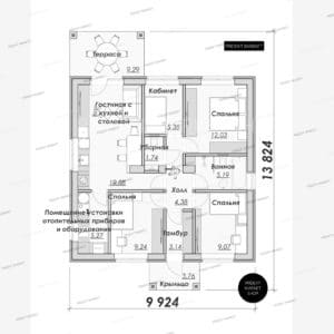 Проект дома с 4 спальнями 79 м2 https://proekt-market-shop.ru/