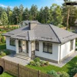 Проект дома газобетон - 90 м²